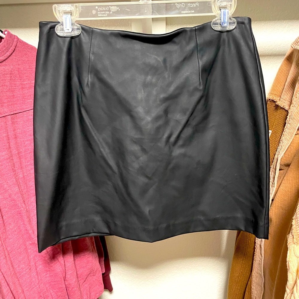 Altard State black leather skirt